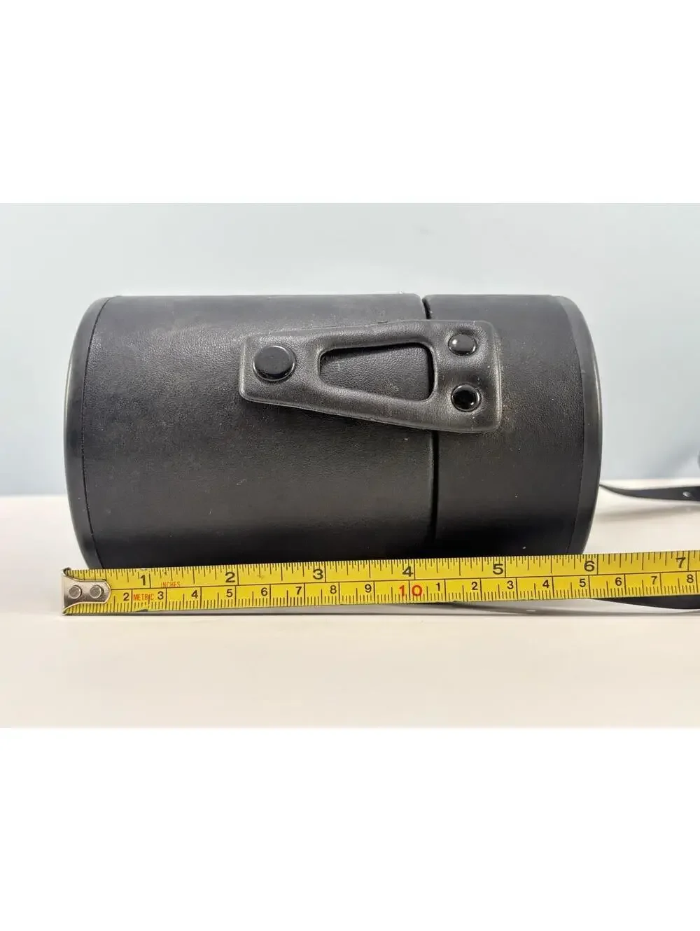 Vintage Camera Lens Hard Case w/ Extra Adjustable Strap - Black - 6